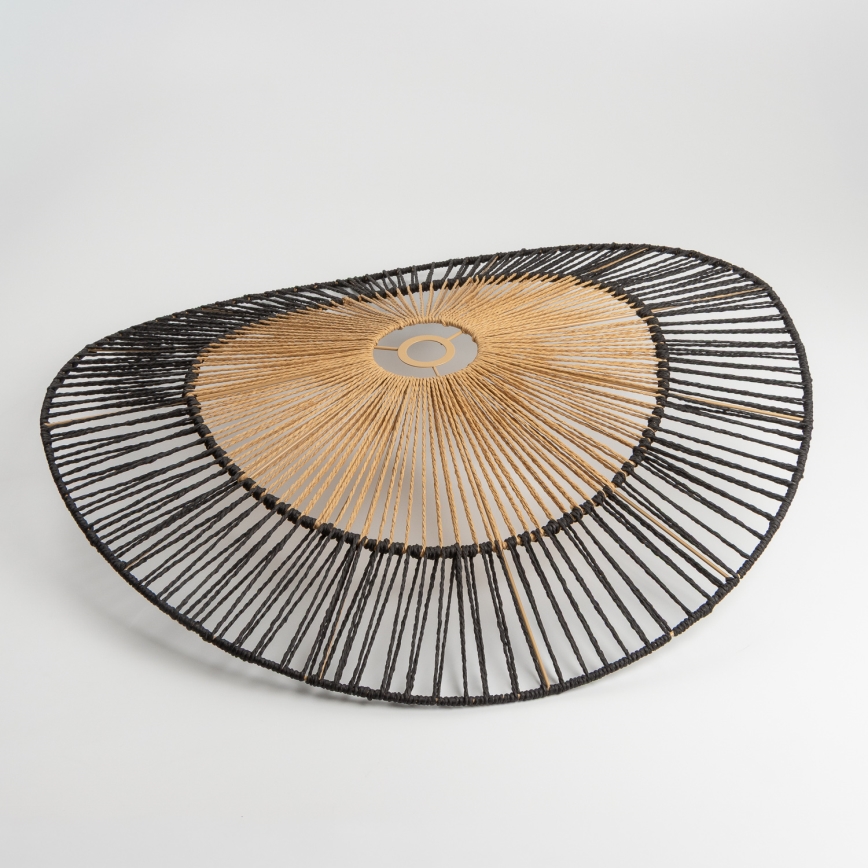 Brilagi - Lámpara de techo LED de superficie CERIA BOHO 1xE27/40W/230V Ø 50 cm negro/marrón