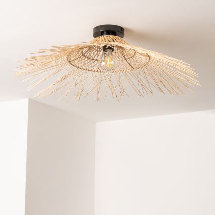 Brilagi - Lámpara de techo LED de superficie CERIA BOHO 1xE27/40W/230V Ø 70 cm bambú