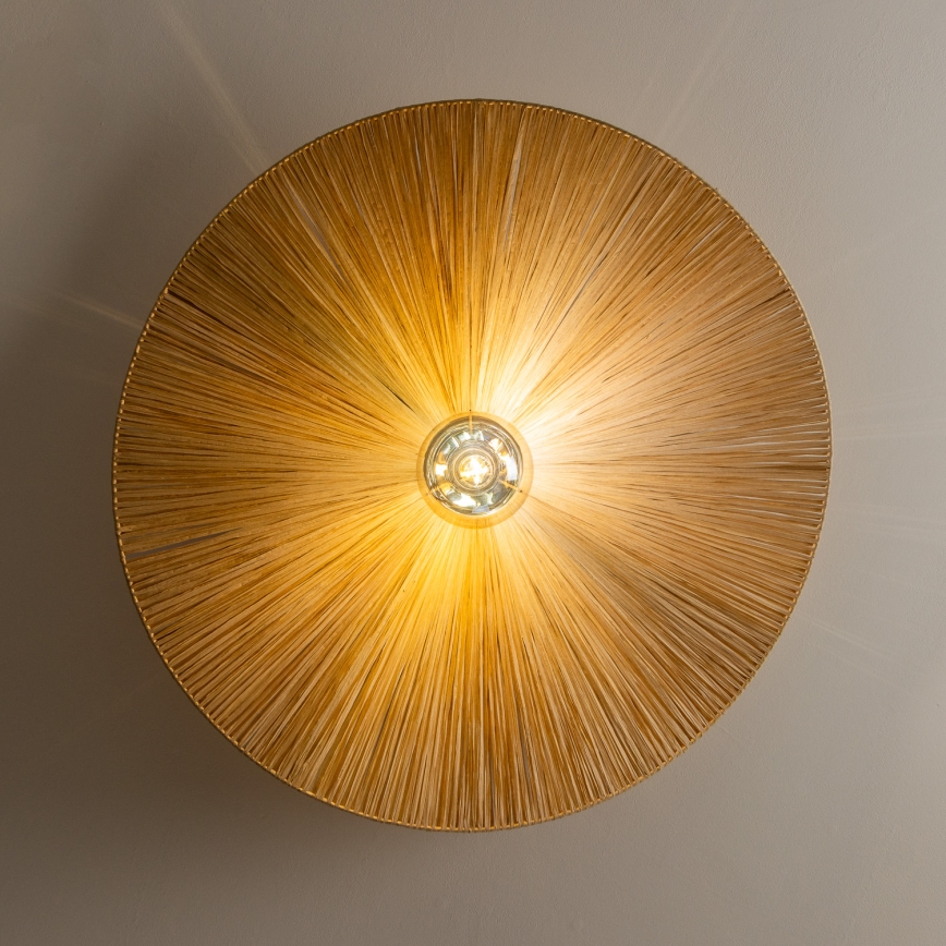 Brilagi - Lámpara de techo LED de superficie CERIA BOHO 1xE27/40W/230V Ø 80 cm rafia