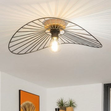 Brilagi - Lámpara de techo LED de superficie CERIA WIRE 1xE27/40W/230V 40x56 cm negro/roble