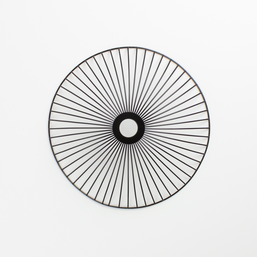 Brilagi - Lámpara de techo LED de superficie CERIA WIRE 1xE27/40W/230V Ø 38 cm negro/roble