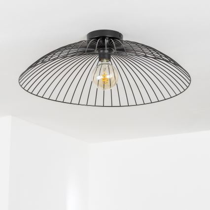 Brilagi - Lámpara de techo LED de superficie CERIA WIRE 1xE27/40W/230V Ø 60 cm negra
