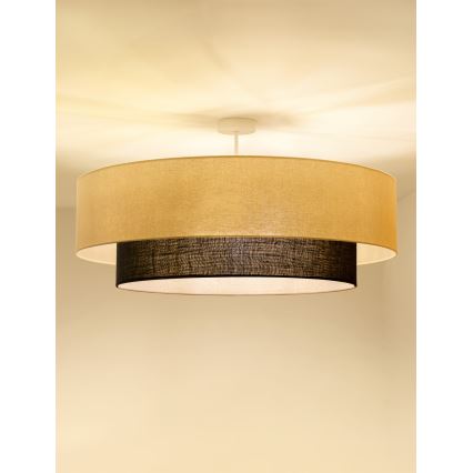 Brilagi - Lámpara de techo LED de superficie estilo BOHO 3xE27/15W/230V, Ø 80 cm, crema/marrón