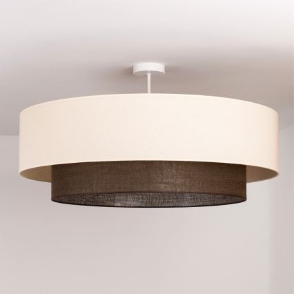 Brilagi - Lámpara de techo LED de superficie estilo BOHO 3xE27/15W/230V, Ø 80 cm, crema/marrón