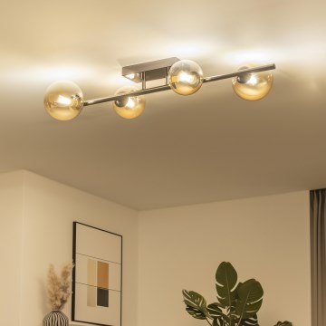 Brilagi - Lámpara de techo LED de superficie MILLA 4xG9/3W/230V negro cromado/dorado