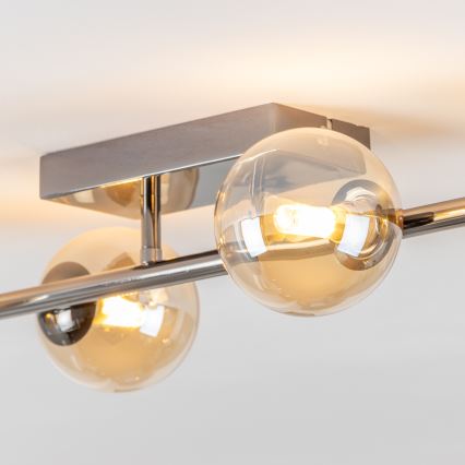 Brilagi - Lámpara de techo LED de superficie MILLA 4xG9/3W/230V negro cromado/dorado