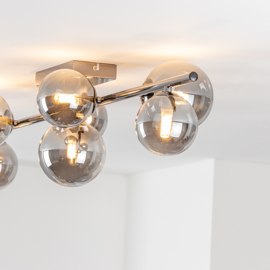 Brilagi - Lámpara de techo LED de superficie MILLA 7xG9/3W/230V negro cromado/ahumado