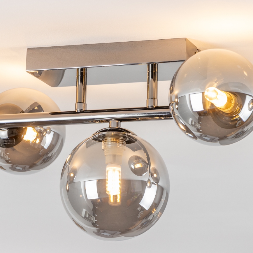 Brilagi - Lámpara de techo LED de superficie MILLA 7xG9/3W/230V negro cromado/ahumado