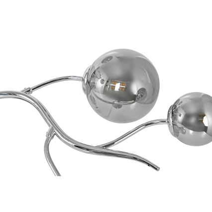 Brilagi - Lámpara de techo LED de superficie MISTEL 9xG9/3W/230V negro cromado/ahumado