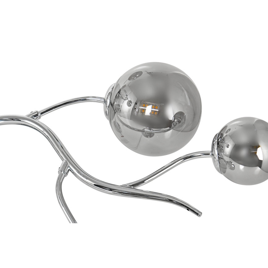 Brilagi - Lámpara de techo LED de superficie MISTEL 9xG9/3W/230V negro cromado/ahumado