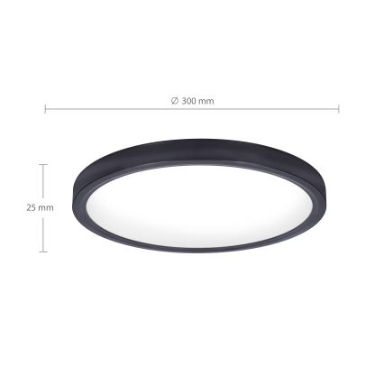 Brilagi - Lámpara de techo LED ESTELA LED/18W/230V diám. 30 cm negra