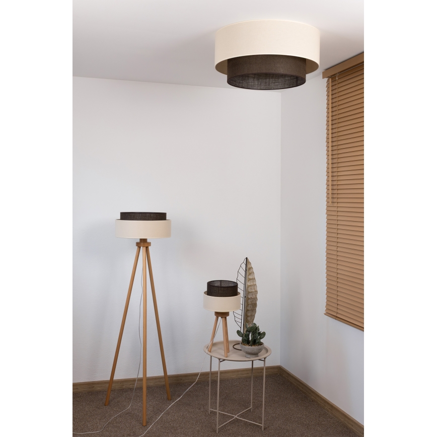 Brilagi - Lámpara de techo LED estilo BOHO 3xE27/15W/230V, diámetro 60 cm, crema/marrón