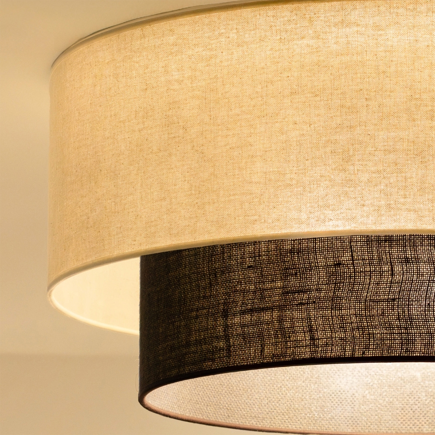 Brilagi - Lámpara de techo LED estilo BOHO 3xE27/15W/230V, diámetro 60 cm, crema/marrón