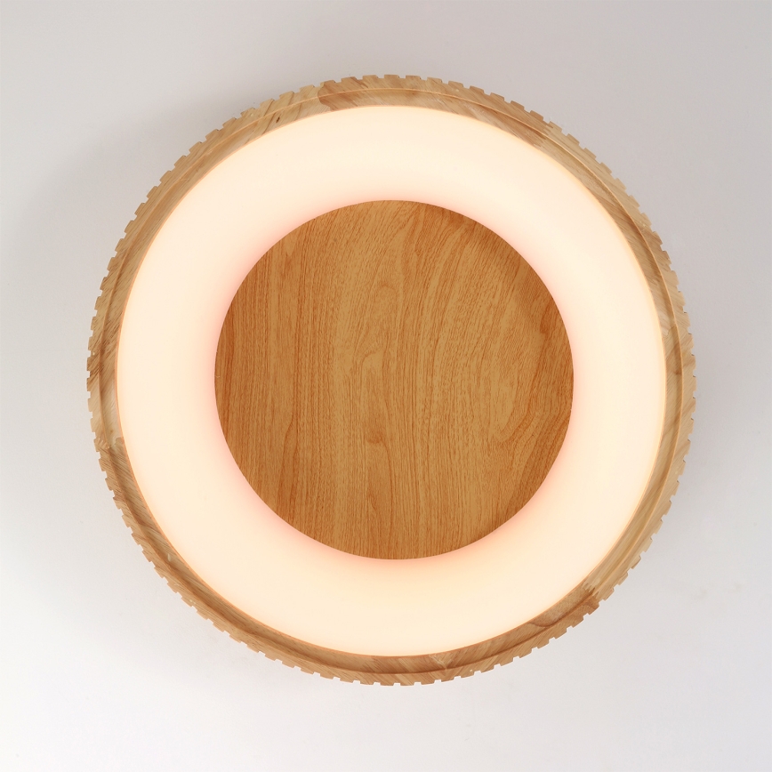 Brilagi - Luminaria de techo LED FALCON WOOD MODERN LED/30W/230V 3000/4000/6000K Ø 45 cm madera