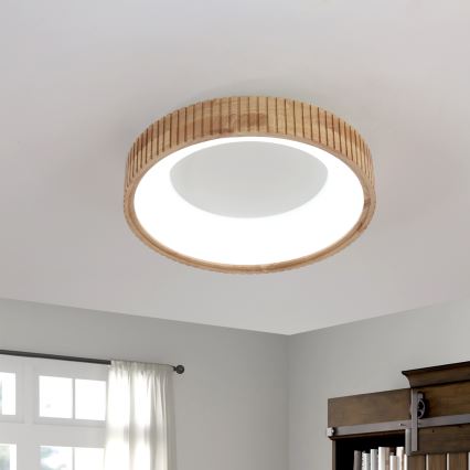 Brilagi - Luminaria de techo LED FALCON WOOD MODERN LED/30W/230V 3000/4000/6000K Ø 45 cm, madera