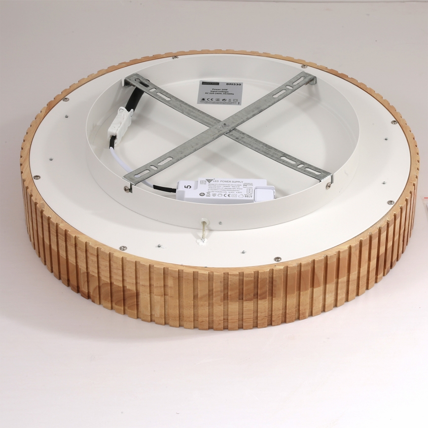 Brilagi - Luminaria de techo LED FALCON WOOD MODERN LED/30W/230V 3000/4000/6000K Ø 45 cm, madera