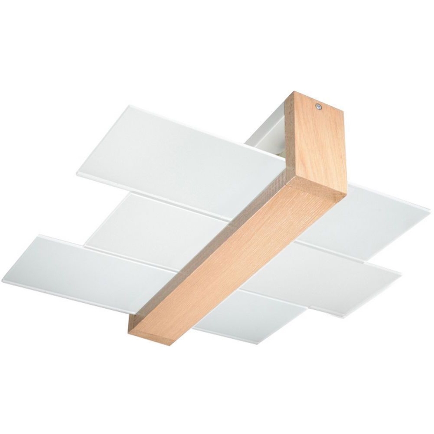 Brilagi - Lámpara de techo LED HERA 2xE27/7,5W/230V 43x43 cm madera