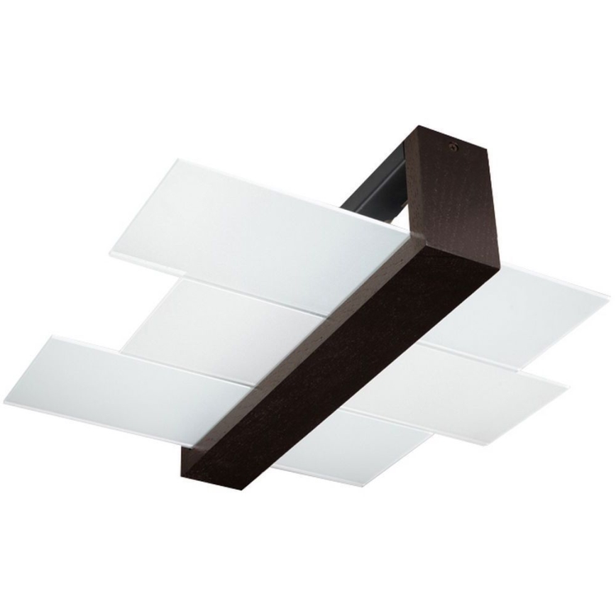 Brilagi - Lámpara de techo LED HERA 2xE27/7,5W/230V 43x43 cm wenge