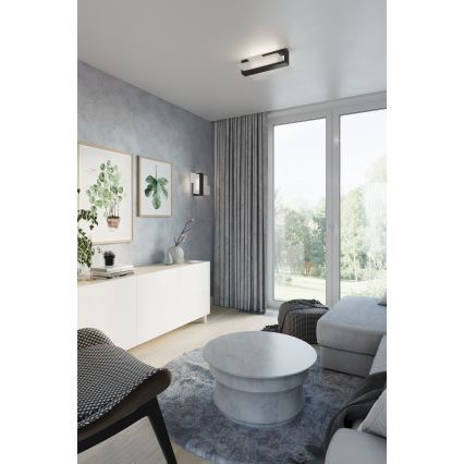 Brilagi - Lámpara de techo LED HERA 2xE27/7,5W/230V 43x43 cm wenge