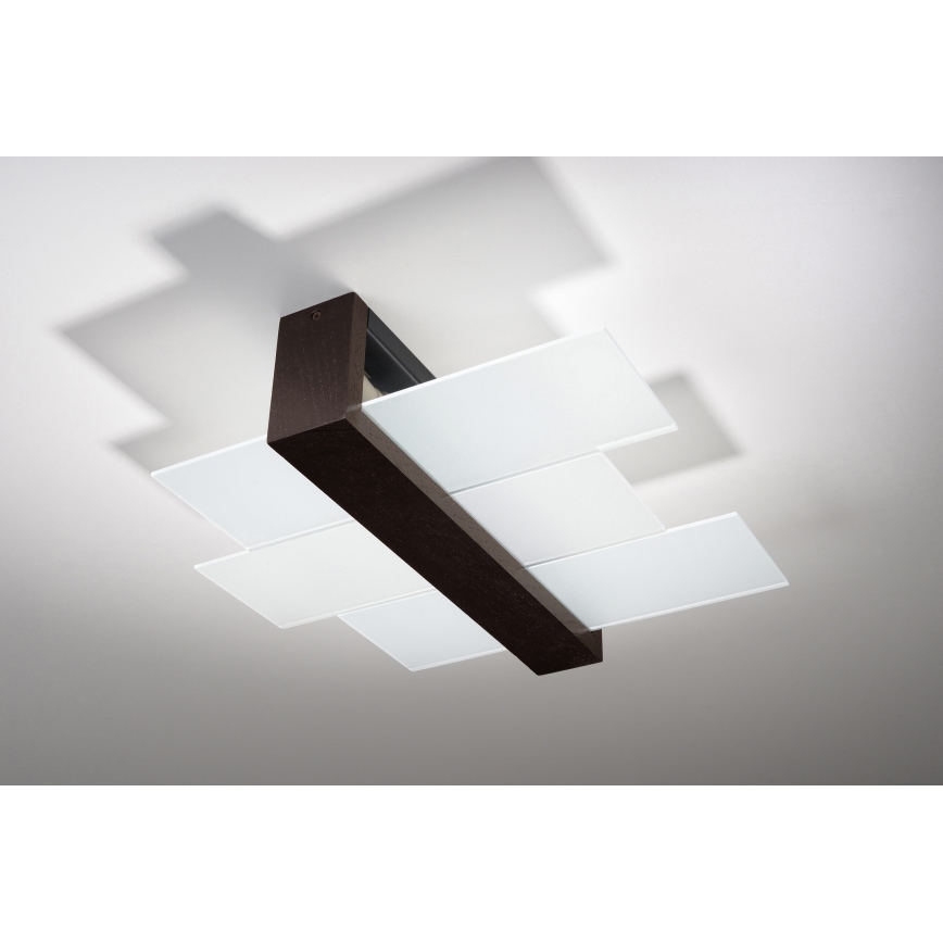 Brilagi - Lámpara de techo LED HERA 2xE27/7,5W/230V 43x43 cm wenge