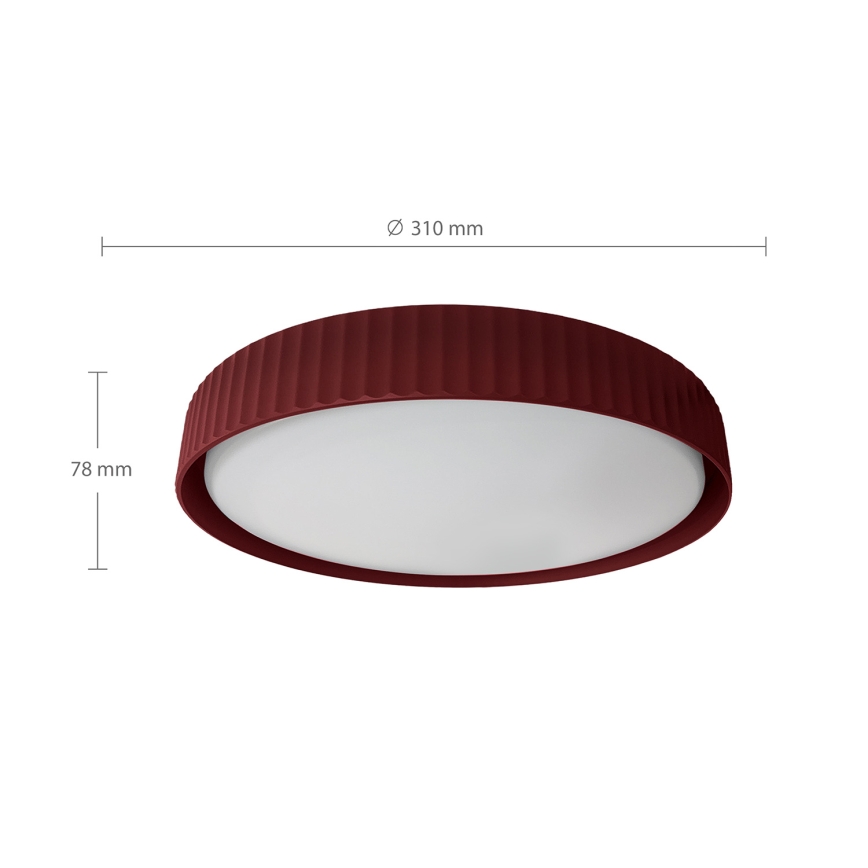 Brilagi - Lámpara de techo LED LUCIA LED/24W/230V Ø 31 cm roja