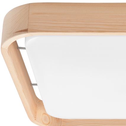 Brilagi - Plafón LED regulable MANAROLA CUBIC LED/24W/230V 45x45 cm 3000-6500K, acabado pino + mando a distancia