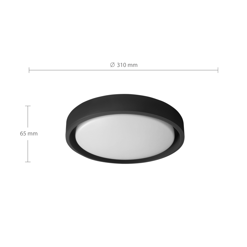 Brilagi - Lámpara de techo LED MATTEO LED/24W/230V Ø 31 cm negro
