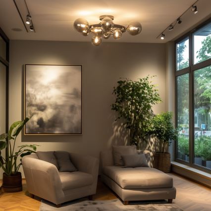 Brilagi - Lámpara de techo LED MILLA 10xG9/3W/230V cromo brillante/ahumado