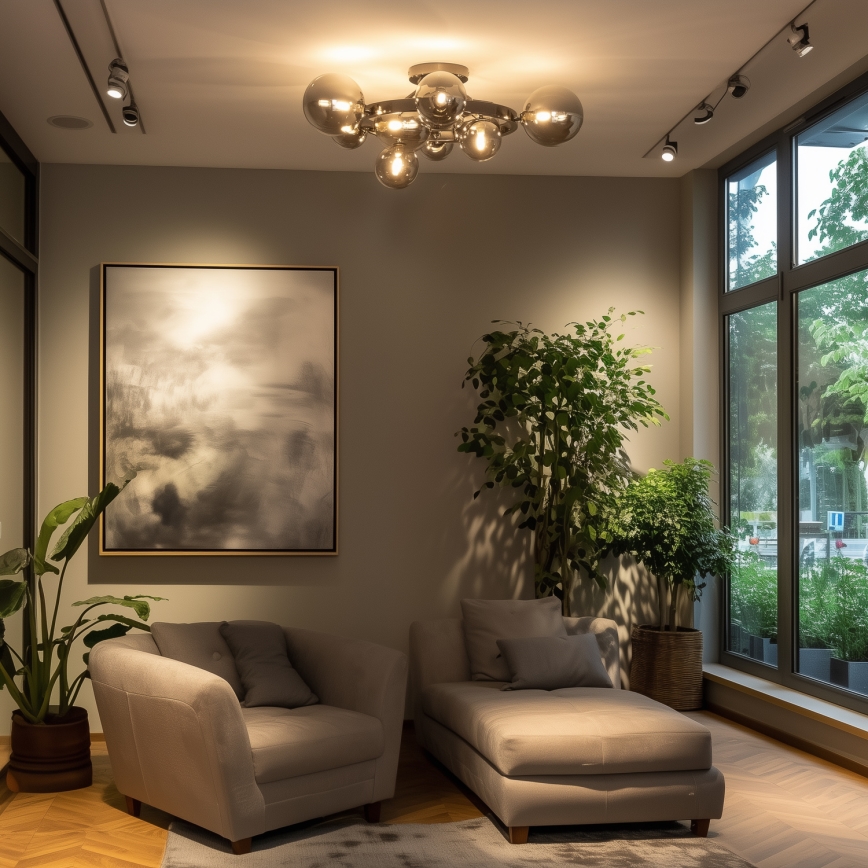 Brilagi - Lámpara de techo LED MILLA 10xG9/3W/230V cromo brillante/ahumado