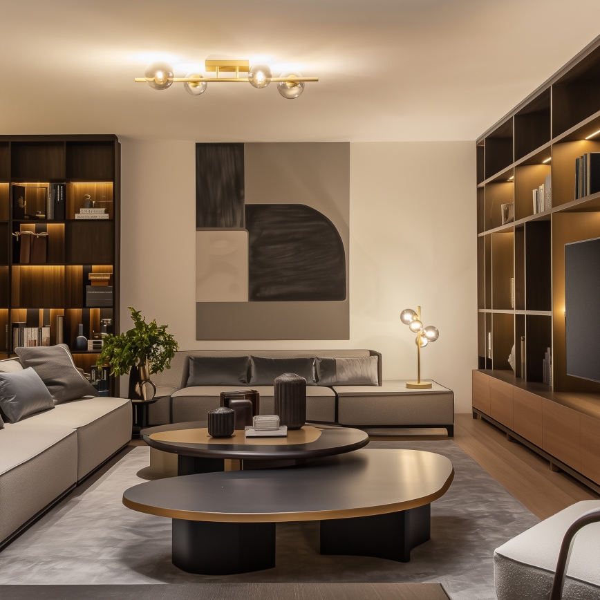 Brilagi - Lámpara de techo LED MILLA 4xG9/3W/230V dorado/ahumado