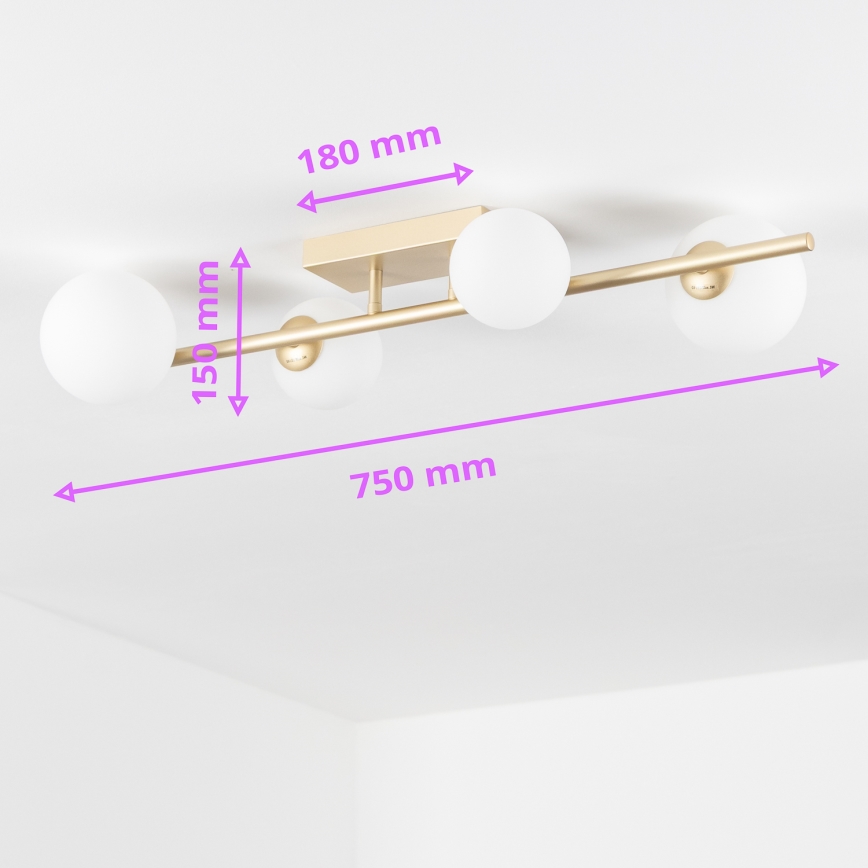 Brilagi - Lámpara de techo LED MILLA 4xG9/3W/230V dorado/blanco