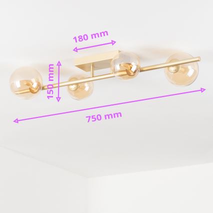 Brilagi - Lámpara de techo LED MILLA 4xG9/3W/230V dorado