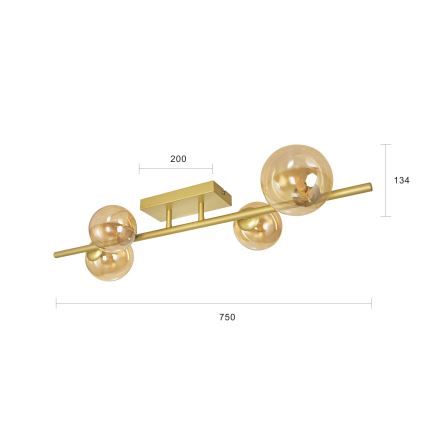 Brilagi - Lámpara de techo LED MILLA 4xG9/3W/230V dorado