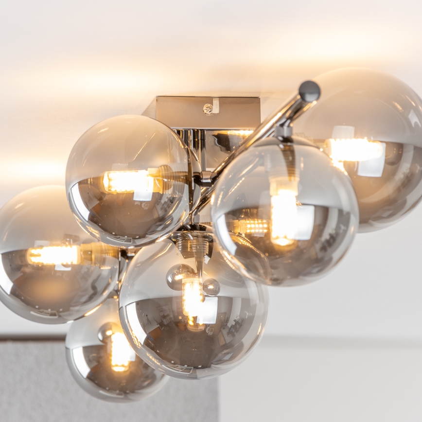 Brilagi - Lámpara de techo LED MILLA 7xG9/3W/230V cromo brillante/ahumado