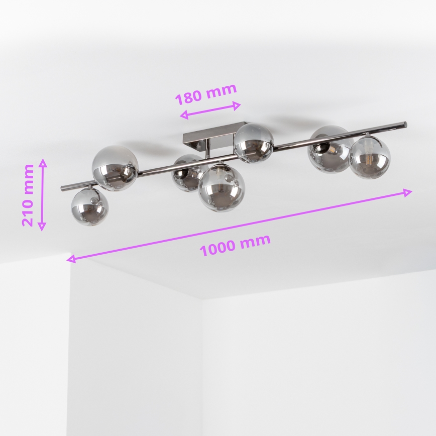 Brilagi - Lámpara de techo LED MILLA 7xG9/3W/230V cromo brillante/ahumado