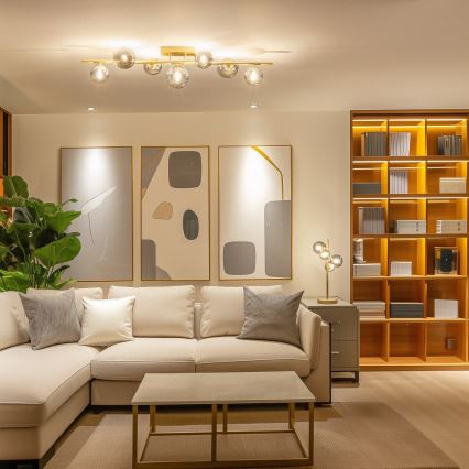 Brilagi - Lámpara de techo LED MILLA 7xG9/3W/230V dorado/ahumado