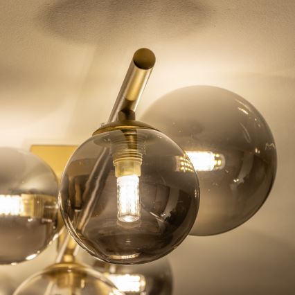 Brilagi - Lámpara de techo LED MILLA 7xG9/3W/230V dorado/ahumado