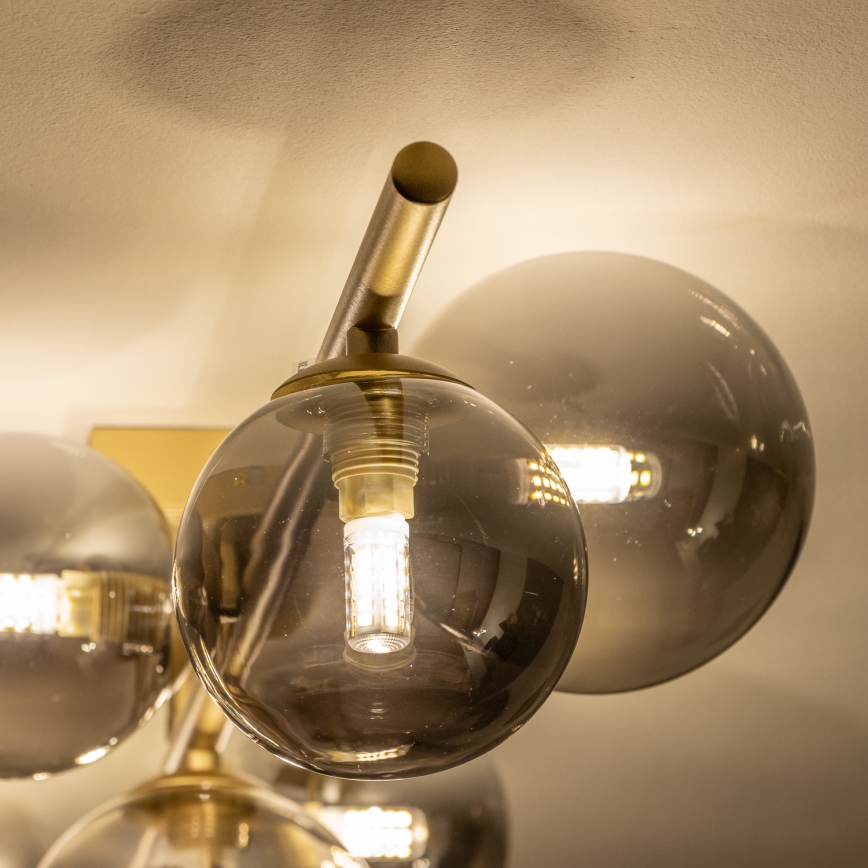 Brilagi - Lámpara de techo LED MILLA 7xG9/3W/230V dorado/ahumado