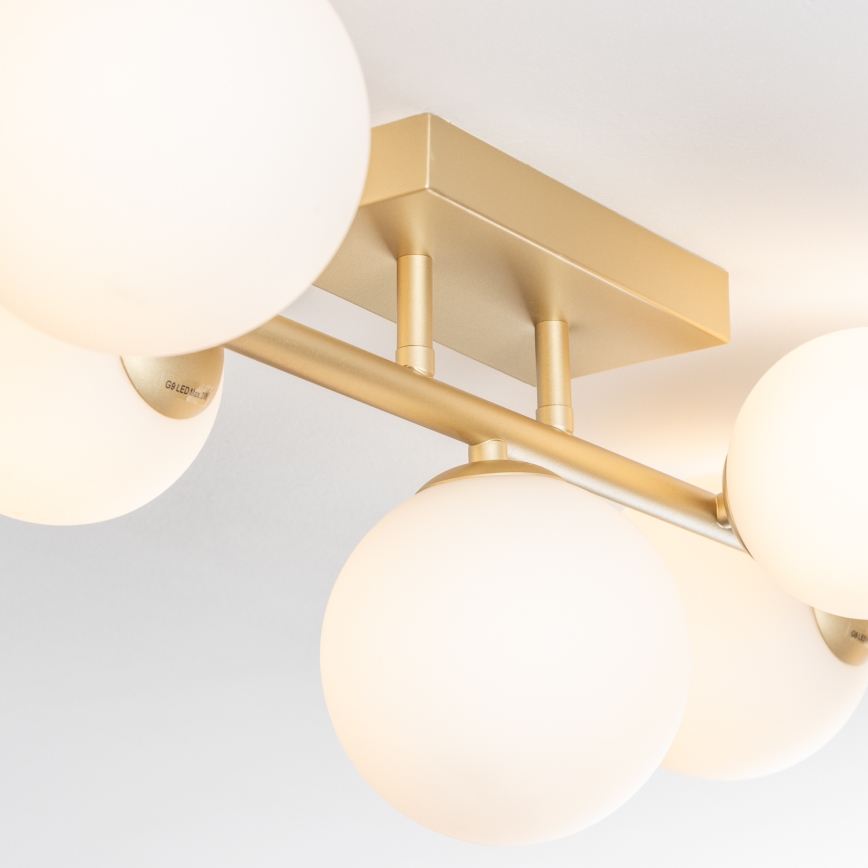 Brilagi - Lámpara de techo LED MILLA 7xG9/3W/230V dorado/blanco