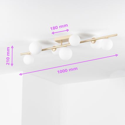 Brilagi - Lámpara de techo LED MILLA 7xG9/3W/230V dorado/blanco