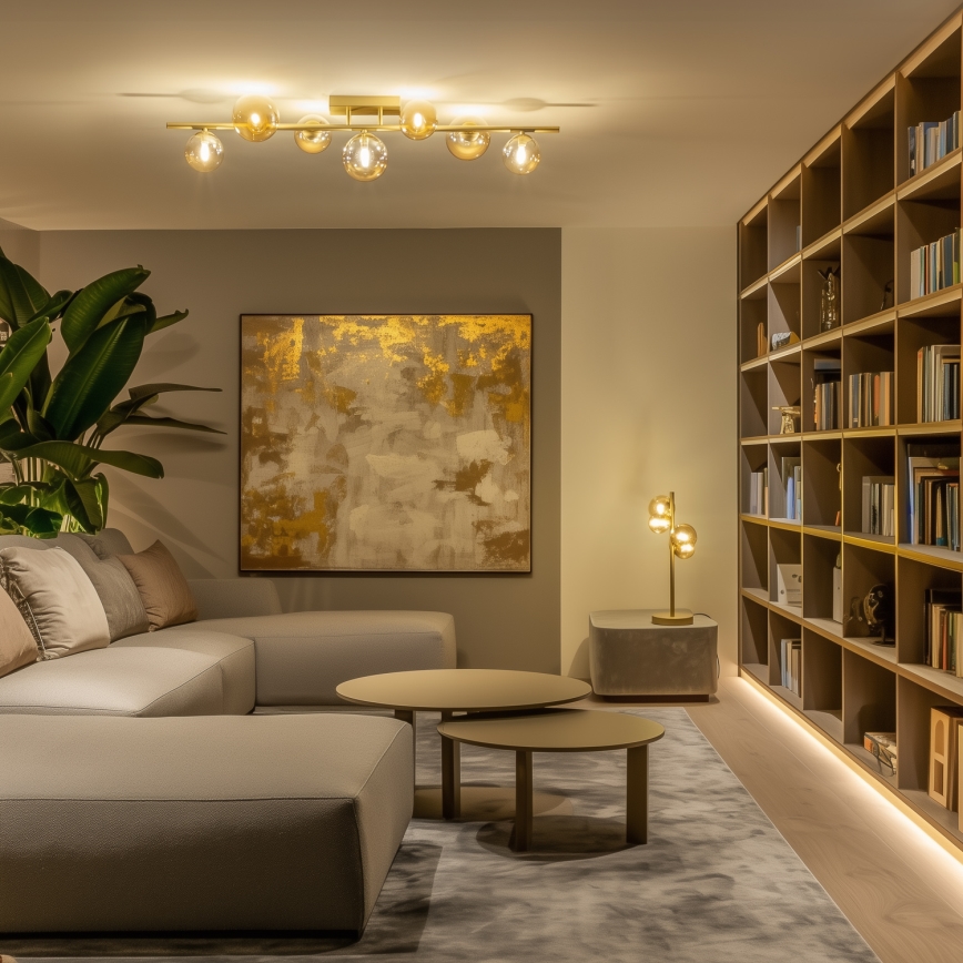 Brilagi - Lámpara de techo LED MILLA 7xG9/3W/230V dorado