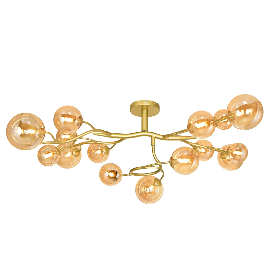 Brilagi - Lámpara de techo LED MISTEL 15xG9/3W/230V dorado