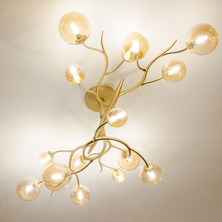 Brilagi - Lámpara de techo LED MISTEL 15xG9/3W/230V dorado