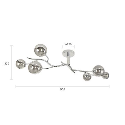 Brilagi - Lámpara de techo LED MISTEL 6xG9/3W/230V cromo brillante/ahumado