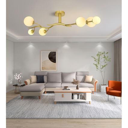 Brilagi - Lámpara de techo LED MISTEL 6xG9/3W/230V dorado/blanco
