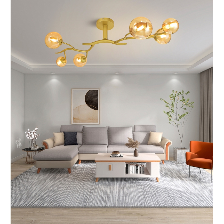 Brilagi - Lámpara de techo LED MISTEL 6xG9/3W/230V dorado