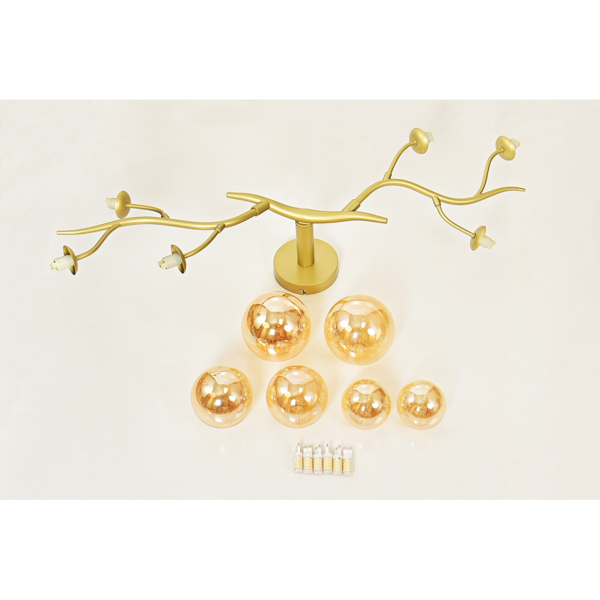 Brilagi - Lámpara de techo LED MISTEL 6xG9/3W/230V dorado