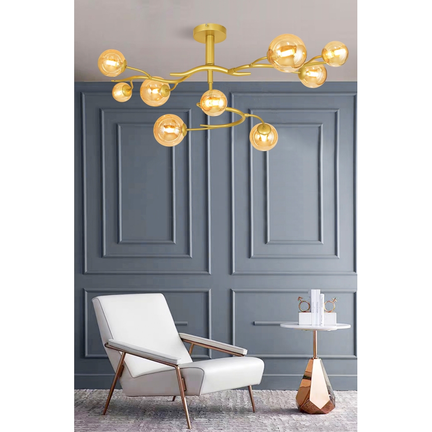 Brilagi - Lámpara de techo LED MISTEL 9xG9/3W/230V dorado