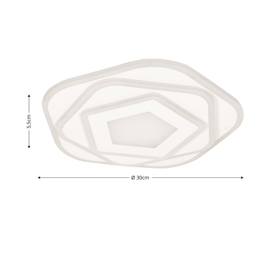 Brilagi - Luminaria de techo LED regulable MODERN MINI LED/53W/230V 3000-6000K Ø30 cm + mando a distancia
