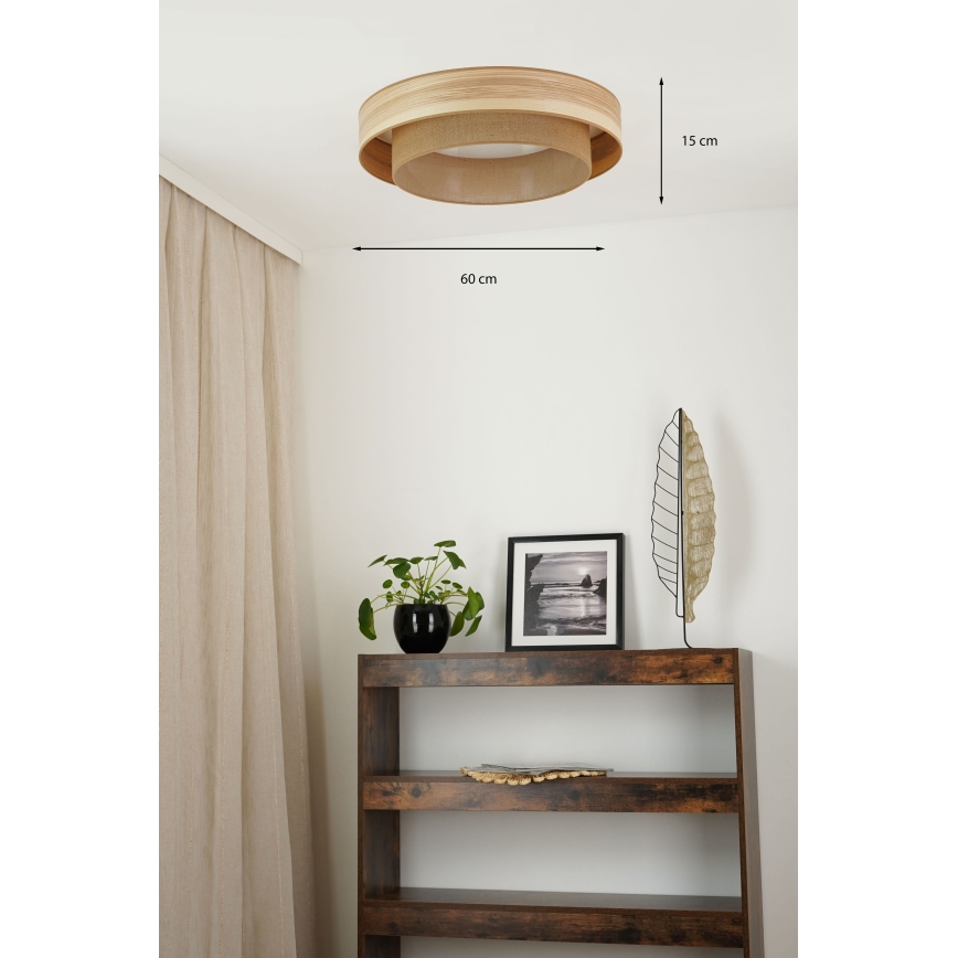 Brilagi - Lámpara de techo LED MONTANA BOHO LED/26W/230V Ø 60 cm marrón